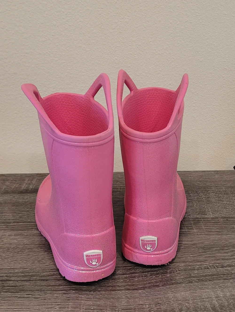 Bearpaw Rain Boots Eva Girls' Pink Glitter Waterproof
